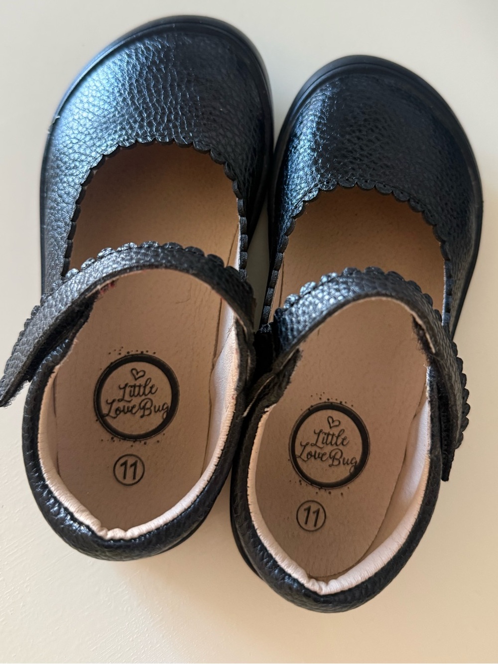 Little love bug black flats